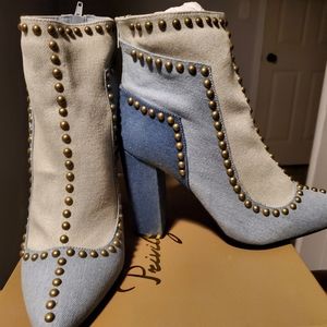 Denim Ankle Boots